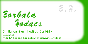 borbala hodacs business card