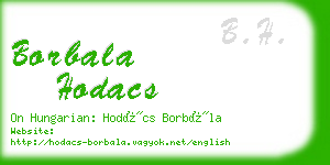 borbala hodacs business card